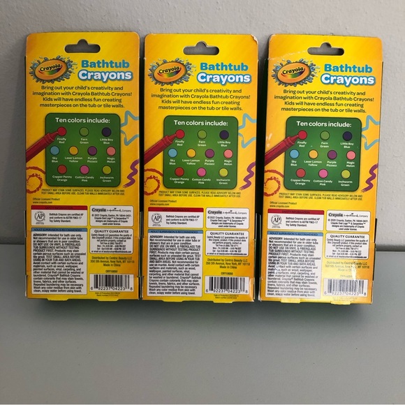 Lot of 3 Crayola Bathtub Crayons, 10 crayons per package 3+ - Picture 2 of 3